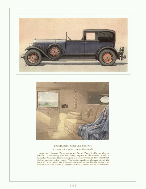 1927 Lincoln Cars Brochure Page 3